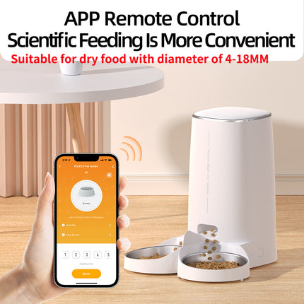 Smart WiFi Automatic Pet Feeder: Remote-Controlled Food Dispenser for Cats and Dogs