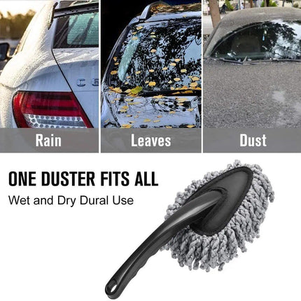 Compact Multi-Functional Car and Home Duster with Microfiber Head - Wnkrs