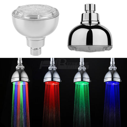 Romantic LED Shower Head Pressurized Water Saving Adjustable 7 Color LED Shower Head Facut Home Bathroom LED Shower Sprinkler - Wnkrs