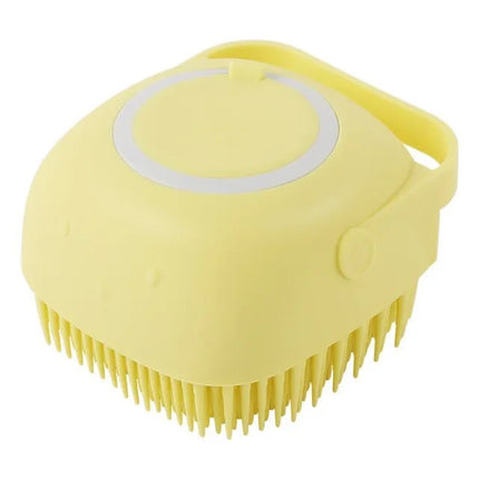 Brosse de massage en silicone pour salle de bain pour animaux de compagnie - Outil de bain doux et sûr pour chiens, chats et enfants