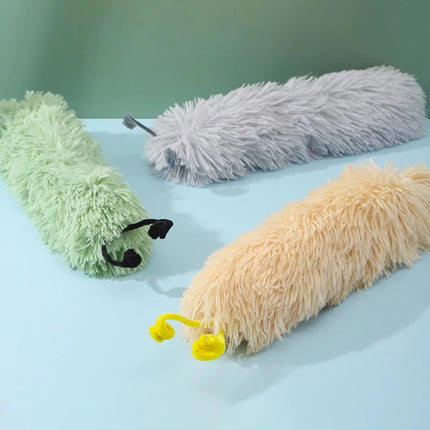 Juguete interactivo para masticar con hierba gatera: gusanos de peluche resistentes a las mordeduras para gatos