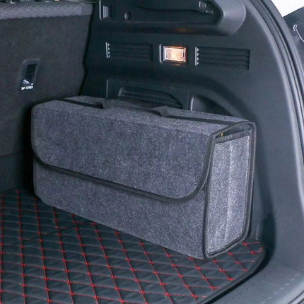 Compact Anti-Slip Car Trunk Organizer with Dual-Layer Elastic Net Storage - Wnkrs