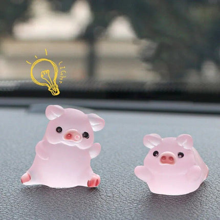 Cute Resin Piggy Decoration for Console & Rearview Mirror - Wnkrs