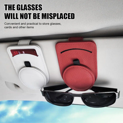 Leather Car Sun Visor Sunglasses Holder - Wnkrs