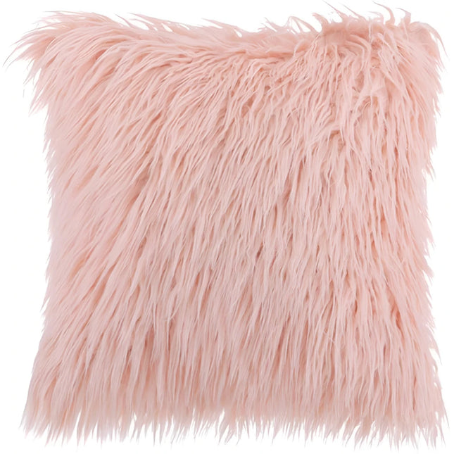 Taie d'oreiller carrée en peluche de luxe pour la décoration intérieure