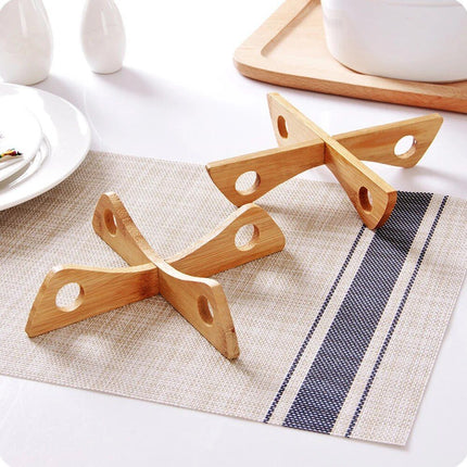 Classic Wooden Pot Trivet - Heat Resistant and Detachable Kitchen Table Mat - Wnkrs