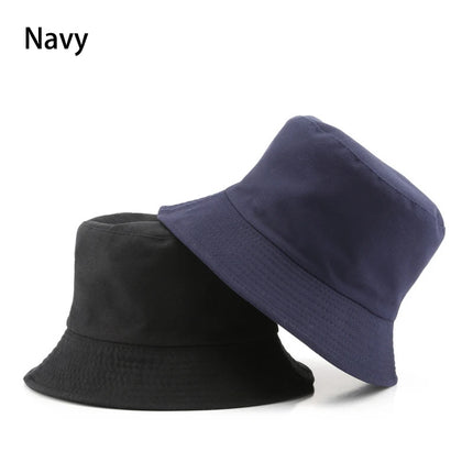 Chapeau bob réversible classique en coton noir – Casquette de soleil décontractée pour les aventures en plein air