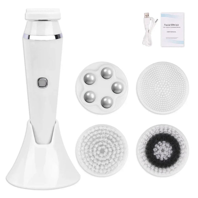 Brosse nettoyante électrique pour le visage 4 en 1 