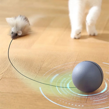 Jouets pour chat Madden - Bâton de souris taquin automatique et balle électrique pour chat pour dépenser de l'énergie