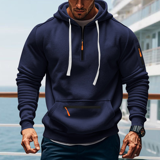 Chaqueta cargo deportiva informal para hombre, manga regular