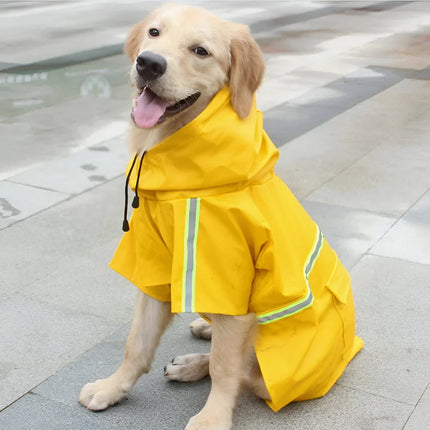 Waterproof Hooded Raincoat for Small and Large Dogs