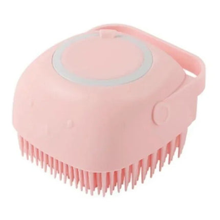 Brosse de massage en silicone pour salle de bain pour animaux de compagnie - Outil de bain doux et sûr pour chiens, chats et enfants