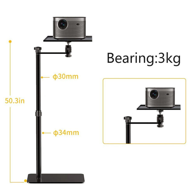 Adjustable Height Projector Stand with Tray and 1/4" Screw - Wnkrs