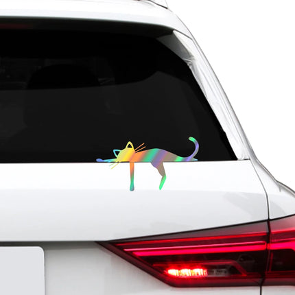 Reflective Funny Cat Vinyl Stickers for Car, SUV, Truck Windows & Bumpers