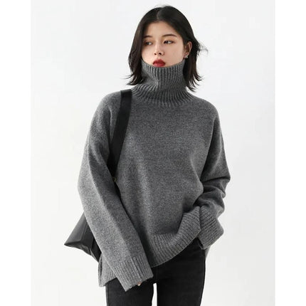 Pull col roulé pour femme