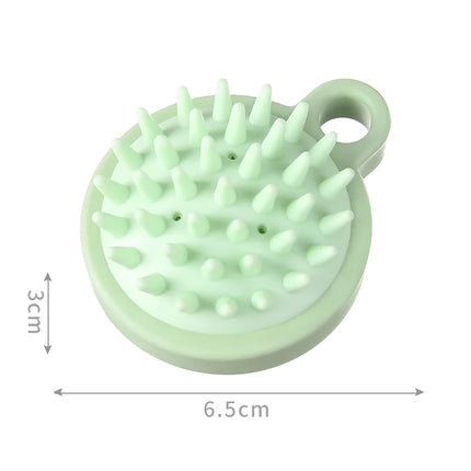 Brosse à shampooing massante en silicone pour cuir chevelu