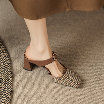 Mules à boucle chic