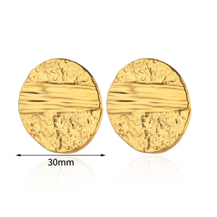 Boucles d'oreilles à tige élégantes en forme de cœur en or - Bijoux tendance en acier inoxydable