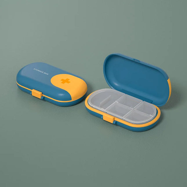 Pilulier et coupe-pilule de voyage portable – Organiseur à 4/6 compartiments pour médicaments