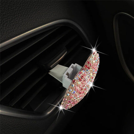 Luxurious Heart-Shaped Diamond Car Perfume Clip - Wnkrs