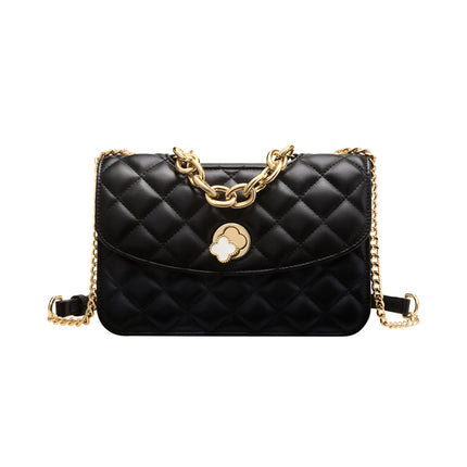 Elegante bolso de hombro de piel para mujer