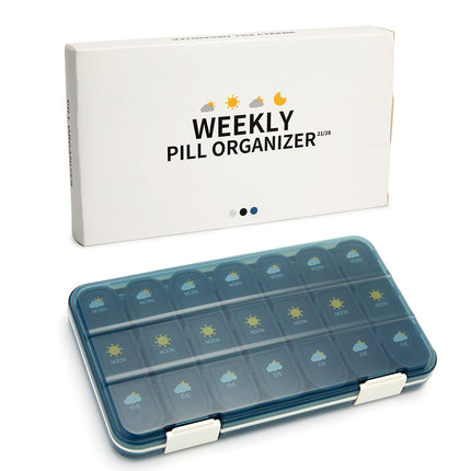 Large Capacity Weekly Pill Organizer - 21/28 Grids Pill Case