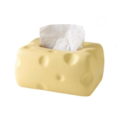 Cheese-Themed Ceramic Tissue Box - Cute and Practical Home Accessory - Wnkrs