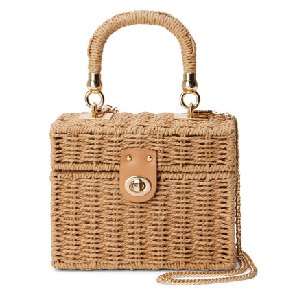 Box Straw Beach Bag