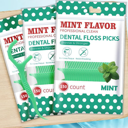 Palitos de hilo dental portátiles Mint Fresh para una limpieza interdental profunda