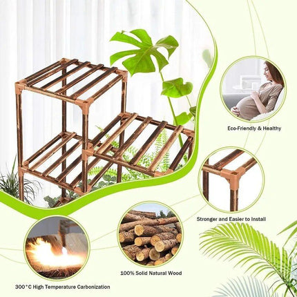 Eco-Friendly Tall Wood Plant Stand - Wnkrs