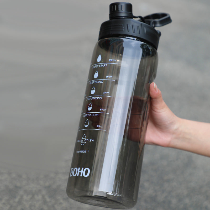 1.9 L Straw Water Bottle with Time Markings