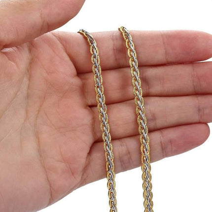 Elegant 4mm Gold-Filled Hammered Link Chain Necklace - Wnkrs