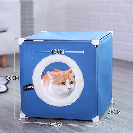 Cama extraíble de lujo para mascotas y caseta doble para gatos