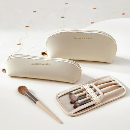 Portable PU Leather Makeup Brush Storage Bag