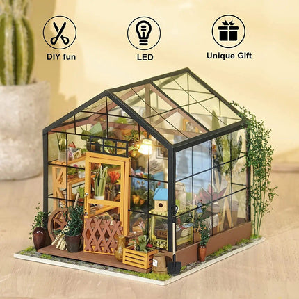 DIY Miniature Greenhouse Dollhouse Kit - Wnkrs