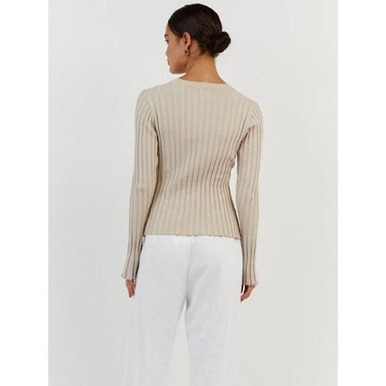 Winter Chic Knitted Pullover with Flare Sleeves and Solid Color Design