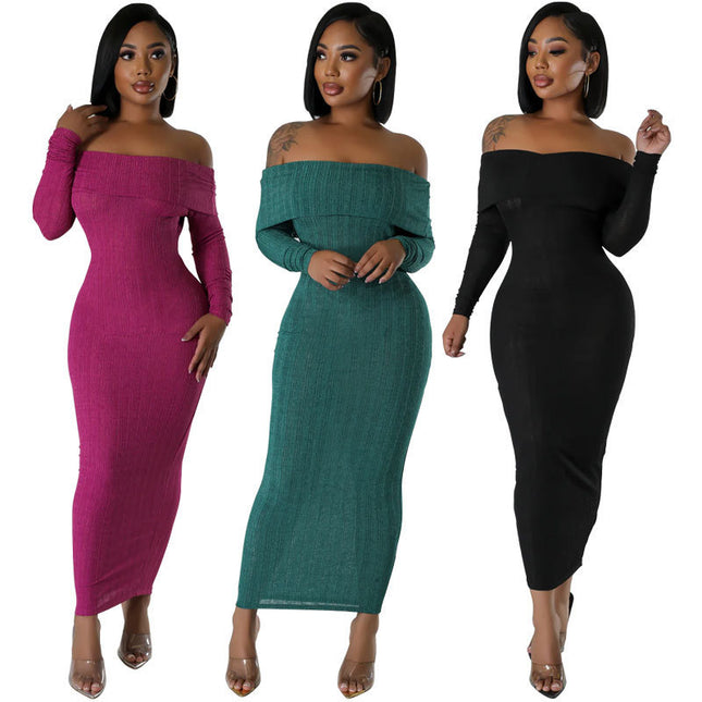 Robe de couleur unie pour femme