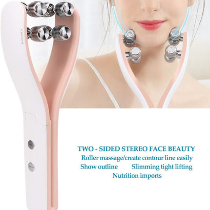 Y-Shape EMS Face Lifting Roller - Multifunctional Facial Massager & Skin Tightening Tool