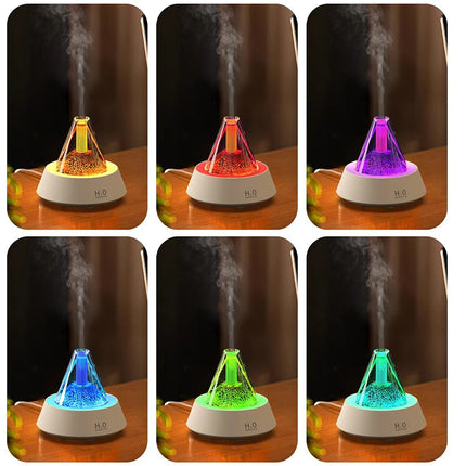 Diffuseur d'arômes ultrasonique USB avec lumière LED colorée - Mini humidificateur