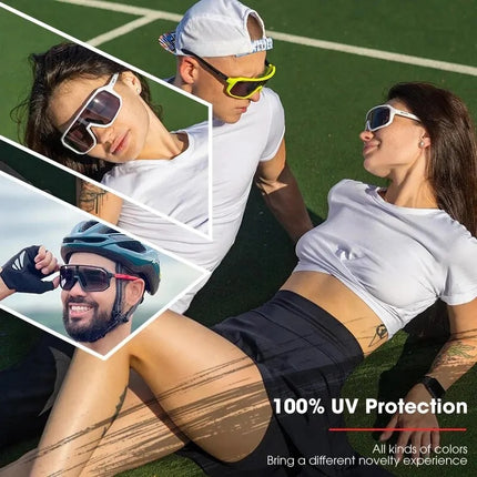 Lot de 2 lunettes de soleil photochromiques pour cyclisme – Unisexe, réglables et protection UV400