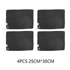 4pcs Black 25x30cm