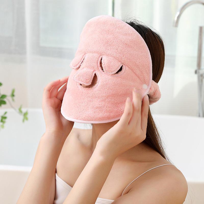 Reusable Coral Fleece Face Towel Mask