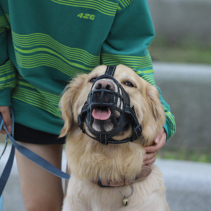 Muselière pour chien respirante et durable - Conception de panier anti-morsure, parfaite pour les Golden Retrievers et les grandes races