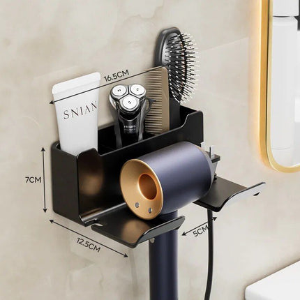 Double-Tier Eco-Friendly Wall Mounted Hair Dryer Holder - Wnkrs