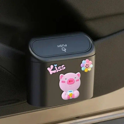 Compact Cartoon Car Garbage Bin - Wnkrs