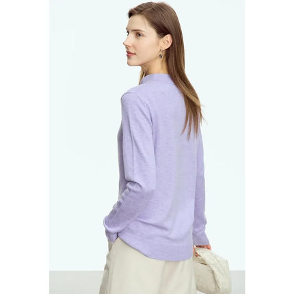 Minimalist U-Collar Long Sleeve Pullover