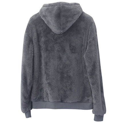 Sweat à capuche en velours double face pour homme, avec poches