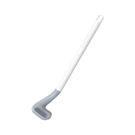 Brosse de toilette en silicone à long manche pliable et antidérapante