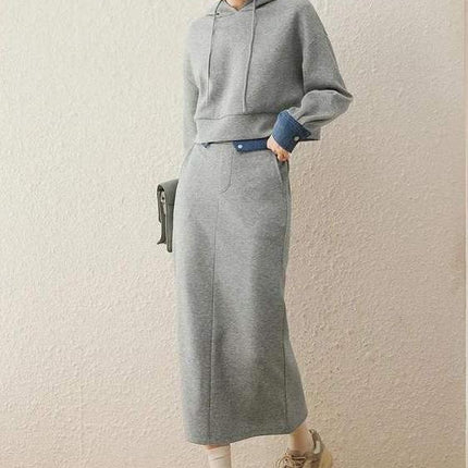 Women's Hooded Two-Piece Dress Set