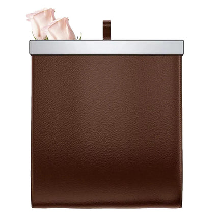 Luxury Waterproof Leather Car Trash Bin - Easy Install, Space-Saving & Magnetic Closure - Wnkrs